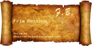 Frim Bettina névjegykártya